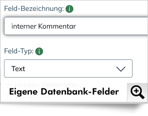 Das Anlegen von eigenen Datenbank-Feldern ist eine Sache von Sekunden.