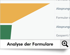 Von den Aufrufen des Formulars bis zur double Opt-in Bestätigung lässt sich im Detail herausfinden, in welcher Phase die meisten Anmeldungen verloren gehen.